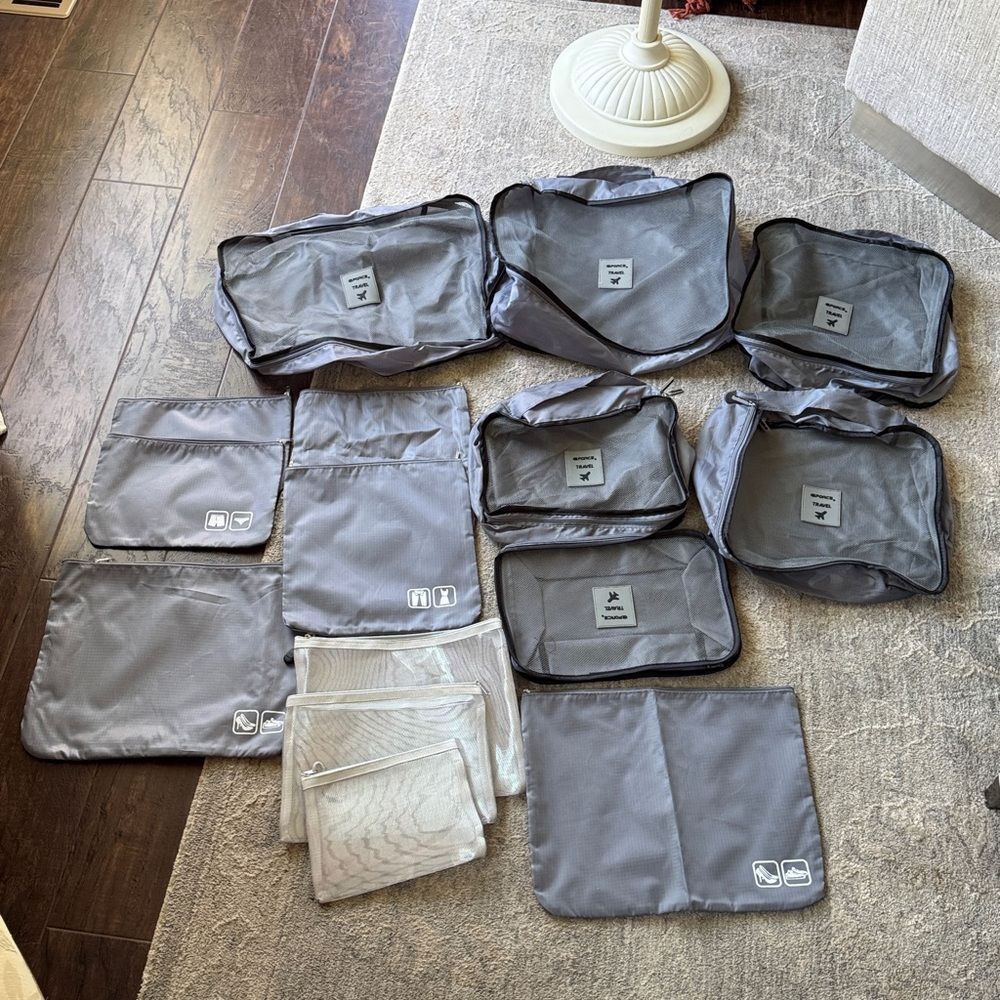 G/FORCE Silver Travel Organizer Set of 15